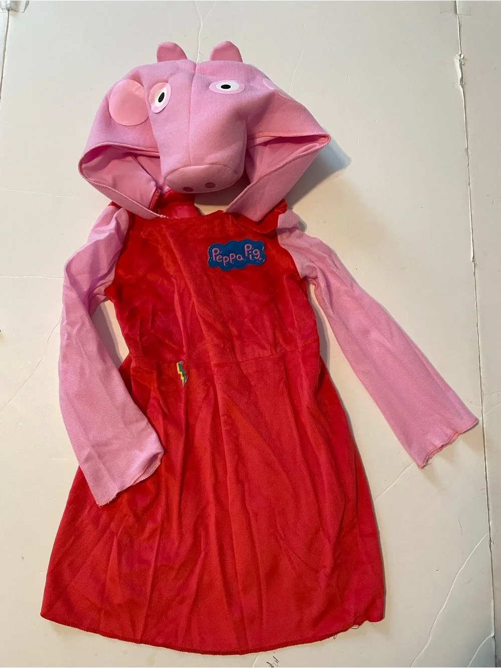 Peppa Pig Long Sleeve Costume for Girls Size M (3T-4T) Character Dress Costume